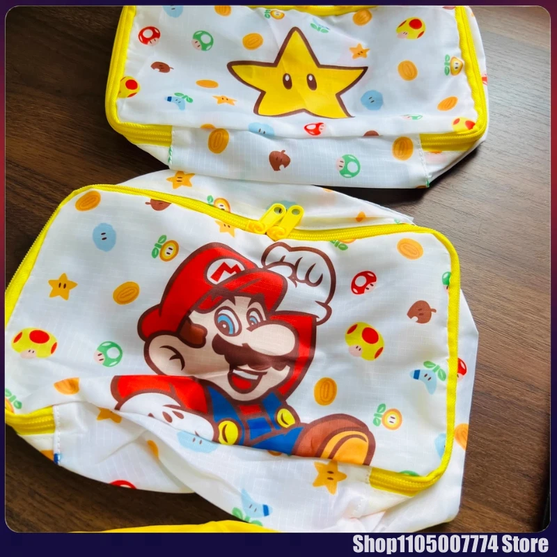 3pcs/Set Anime Super Mario Storage Bag Cartoon Large Capacity Cosmetic Bag Travel Light Clothing Packaging Travel Bag Kids Gift view 3