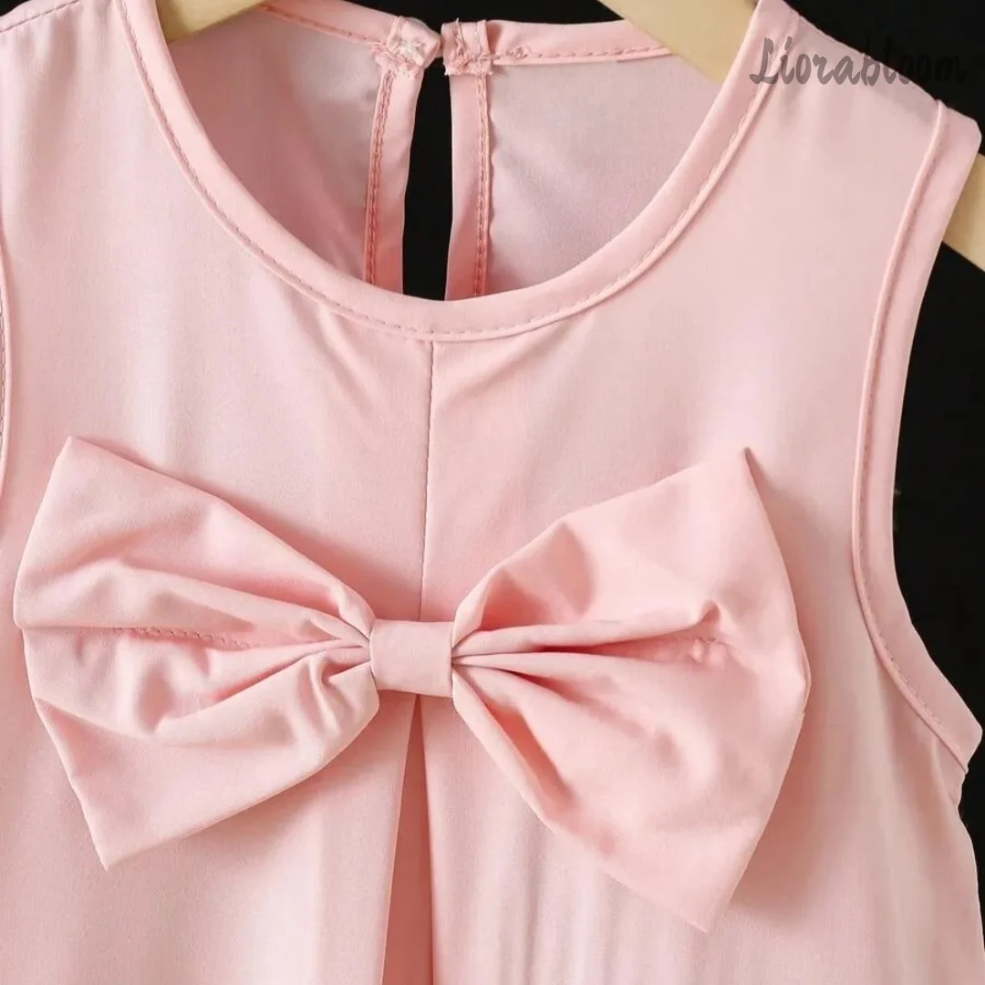 Abito formale personalizzato da bambina senza maniche, abito da damigella con orlo floreale, abito da festa di matrimonio da donna, vestito da sposa