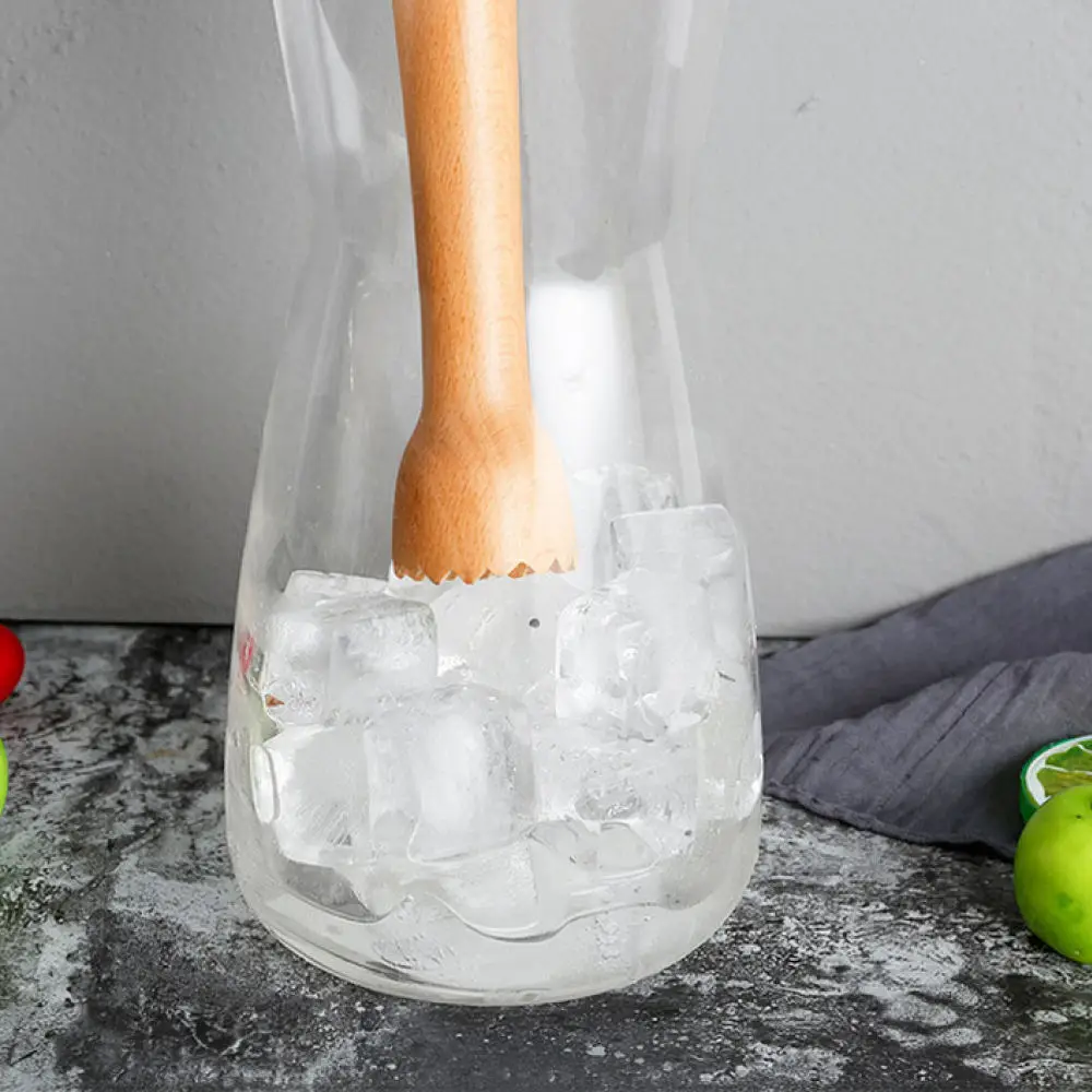 Beech Wood Muddler Bar Bartender Tool Cocktail Fruit Masher Lemon Press Stirrer For Home Kitchen Drink Preparation