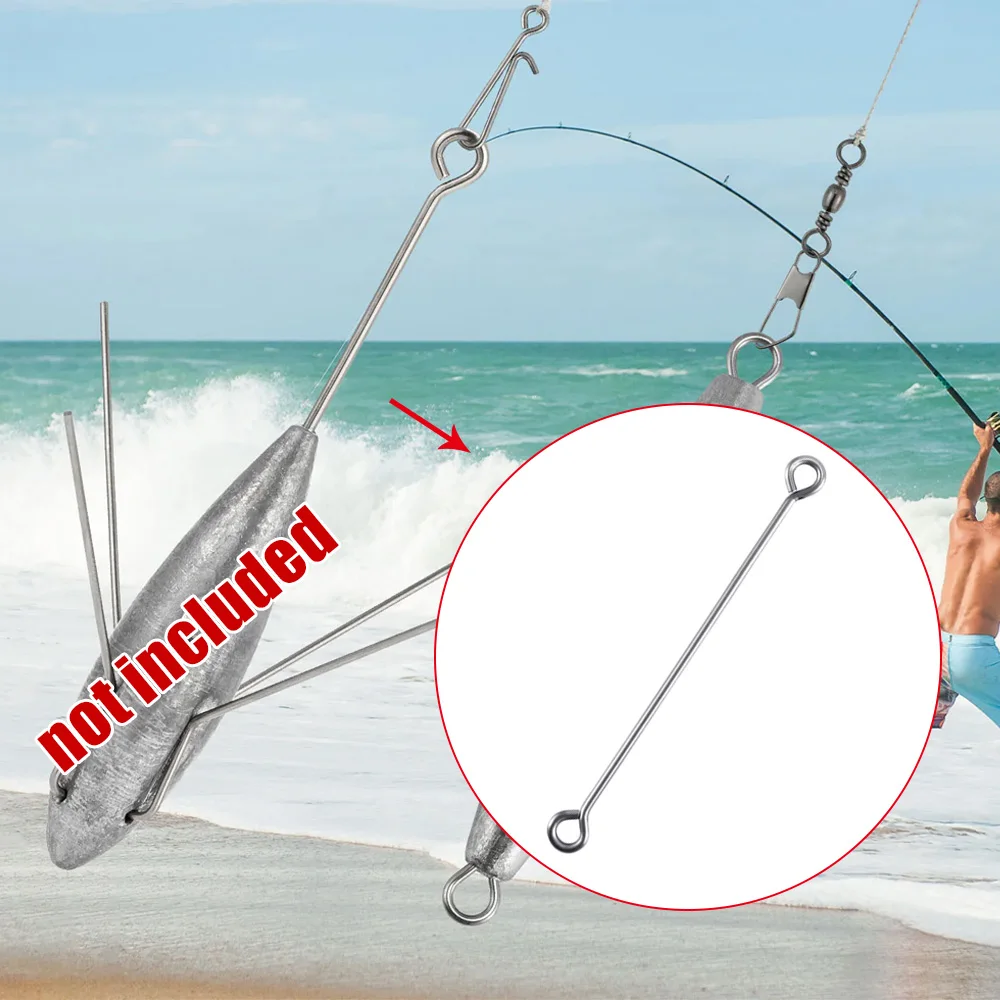 20 قطعة أسلاك حلقة الرصاص لصيد الأسماك الطعم كليب قبضة قالب الصيد الوزن ثقالة صنع حلقات العين الفولاذ المقاوم للصدأ الصيد البحري #5