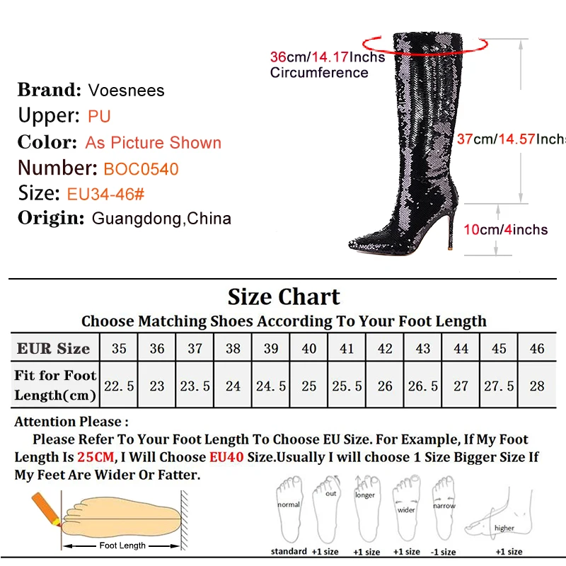 Bling Sequin Knee High Boots Women Luxury Brand Designer Stage Shoes Autumn Winter Stiletto Heels Lady Pointed Toe Glitter Boots