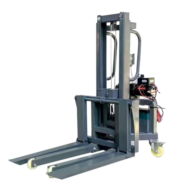 Portable 300kg 1.6m electric forklift with widened fork stage lighting and sound lift movable detachable small forklift