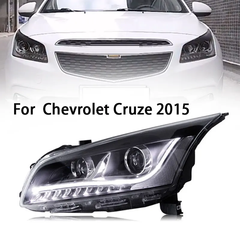 

Автомобильные светодиодные фары для Chevrolet Cruze, светодиодные фары 2015, фары Cruze DRL, указатель поворота, дальний свет, линза проектора «ангельский глаз»