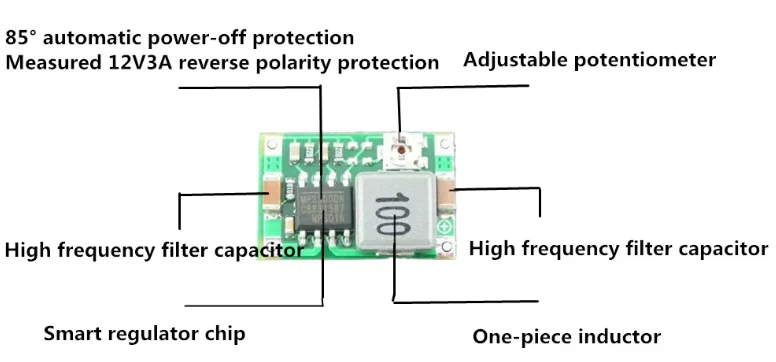XD-45 electrónica inteligente Mini-360, modelo de avión, DC-DC, módulo de fuente de alimentación reductor, mejor que LM2596 para arduino, Kit de