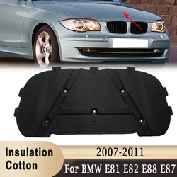 Per BMW E81 E82 E88 E87 120I 128I 130I 135I 2007-2011 cofano motore anteriore isolamento Pad in cotone copertura termoinsonorizzata