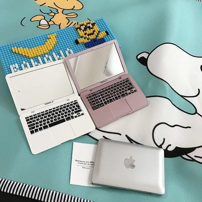 High Quality Mini Makeup Mirror Notebook Macbook Silver White Cosmetic Mirror New Design Portable Makeup Mirror Compact Mirror