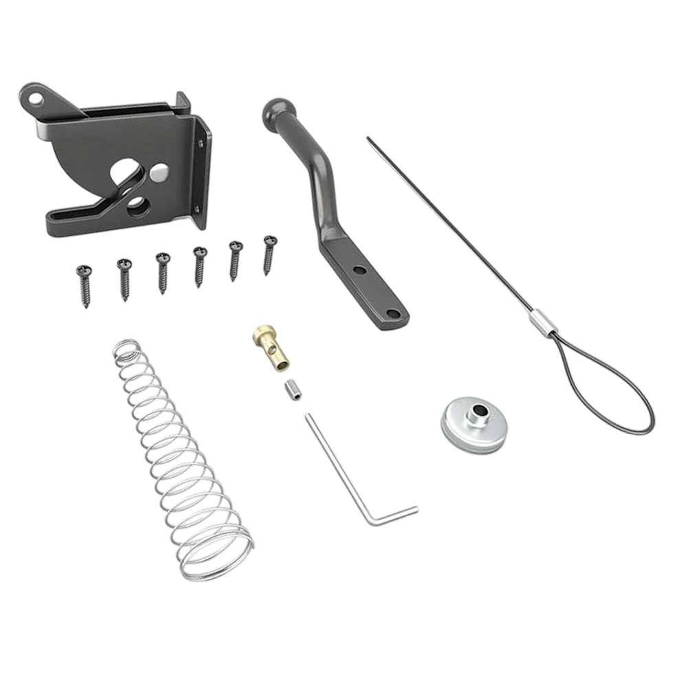 Heavy-Duty Galvanized Steel Self-Locking Gate Latch with Extended 5.75-Inch Lever for Wide Gaps and Tight Spaces