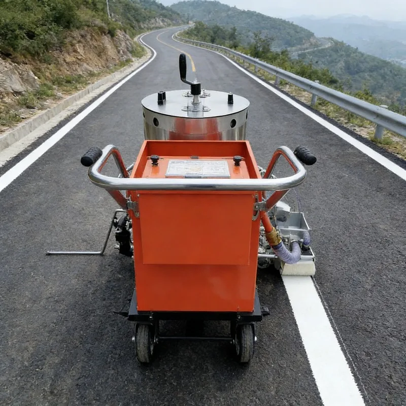 

Hand Push Thermoplastic Marking Machine Hot Melt Paint Applicator for Zebra Crossing Sidewalk Curb Customized