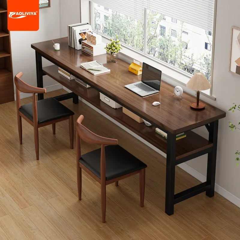 AOLIVIYA Desk Student Learning Modern Double Household Table Rental Room Simple Computer Desk Narrow Wall Long Table