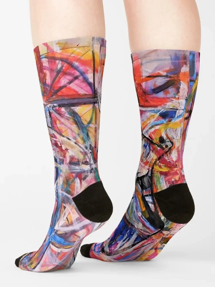 Homens e Mulheres's Abstract Socks, Novidade Socks, Louco