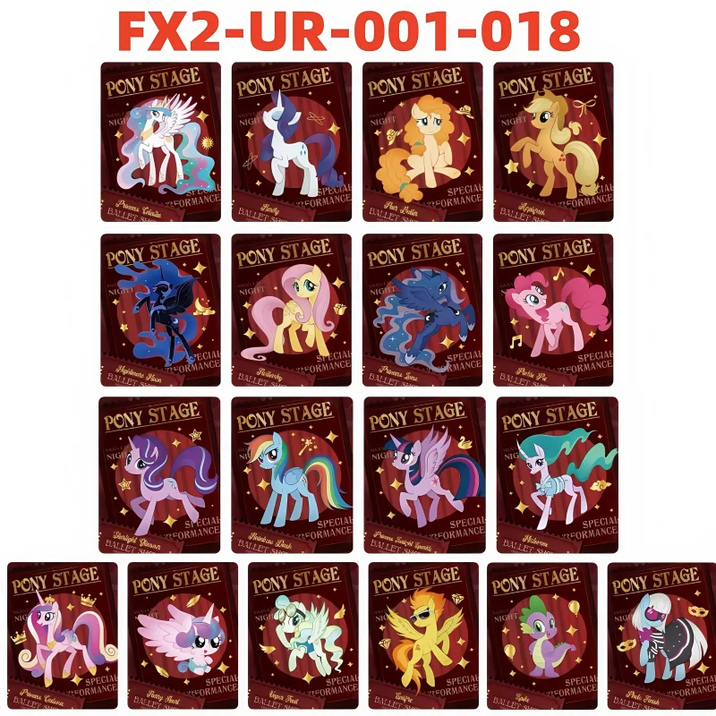 KAYOU-tarjeta de My Little Pony, bolsa estrellada serie 2, bonita princesa BP AR UR USR, personaje de Anime, tarjeta de colección rara, juguetes, regalos