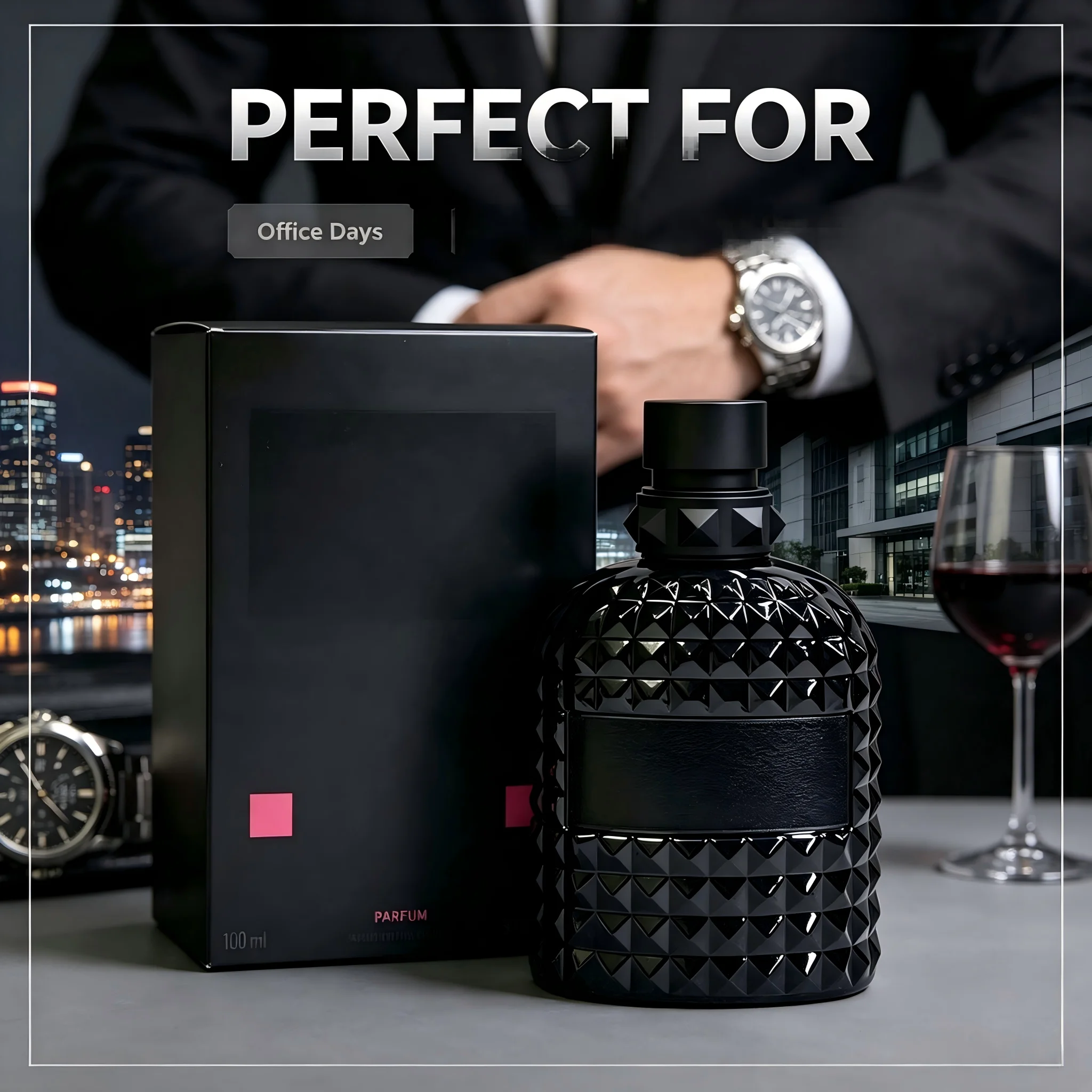 Men Parfum Spray 100ml 3.4 fl.oz Luxury Cologne Extra Long Lasting Warm Spicy Woody Fragrance Masculine Signature Scent Premium Daily Wear Night Out Date Night Office Party Fall Fashion Halloween Christmas Birthday Anniversary Father's Day Gift For Him