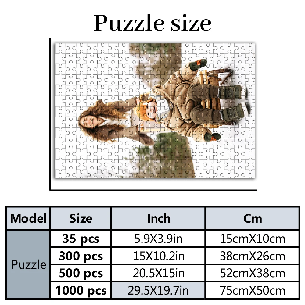35/300/500pcs  family Customized Poster Custom DIY Personalised Photo Portrait Puzzles Personalized Picture For Children Toy B