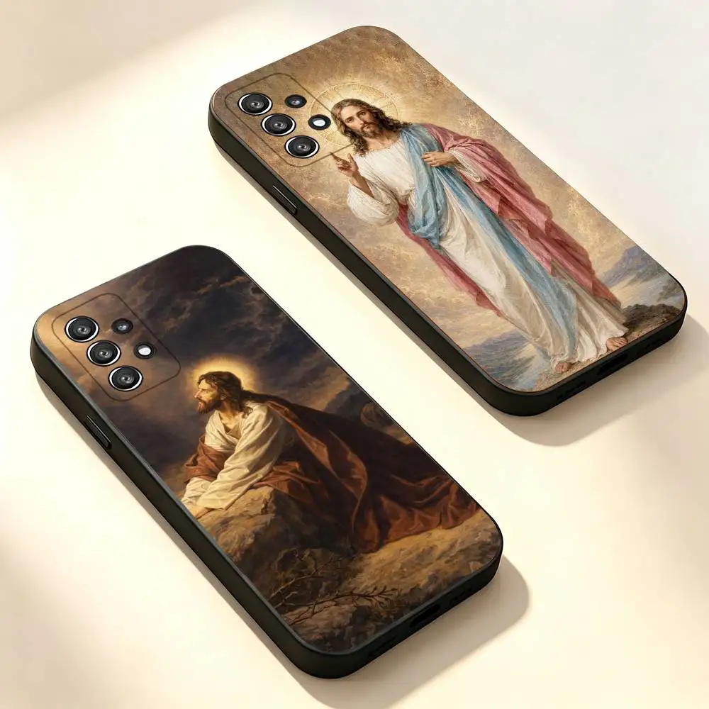 Jesus C-Christ Black Soft Protective Case For Samsung Galaxy S30, 25,24,23,22,21,20,10 Ultra Plus Lite FE