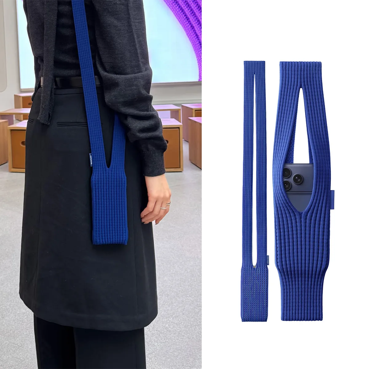 

Надежная вязаная сумка для подмышек, маленькая сумка на одно плечо для класса, шерстяная сумка для телефона, Новое поступление 2025, женская сумка