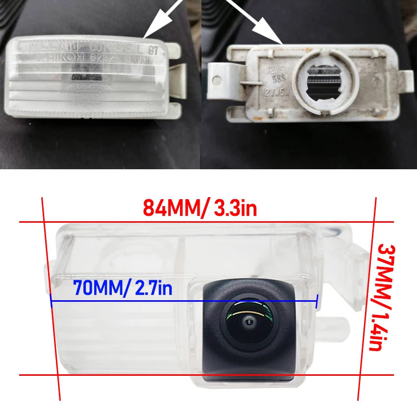HD AHD 1280P 170 Degree Golden Fisheye Lens Vehicle Rear View Camera For Nissan Patrol Super Safari Y61 Patrol Armada Y62 Car