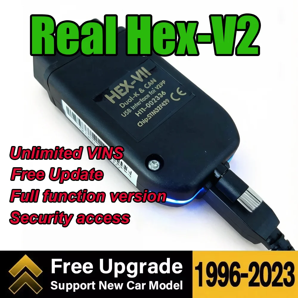 2026 Real Hex V2 VCDS OBD2 Scanner 25.3.1 Vag Com Hex-V2 VCDS Interface Unlimited Vins VCDS VAGCOM Interface Free Update VCDS