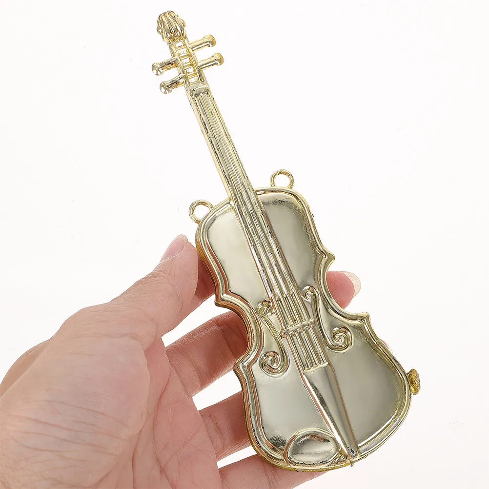 15Pcs Miniature Violin Trumpet Horn Classic Musical Instrument Christmas Tree Ornament Xmas Decor Hanging Party Decoration