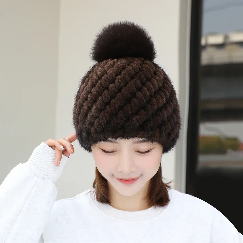 帽子 perverze Fluffy-trim Mesh Knit Cap perverze Fluffy-trim Mesh Knit Cap