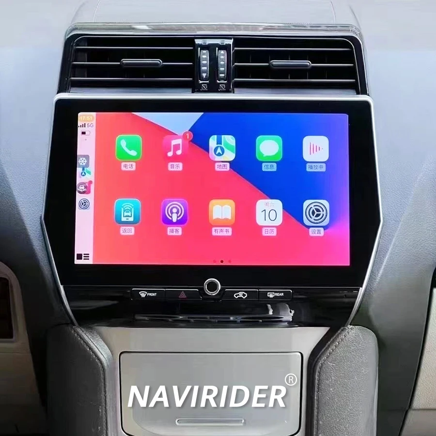 QLED Car Multimídia Player HU Auto Carplay BT 11.6inch Car Radio For Toyota Prado 2010-2022 Android 13 GPS Navigation Stereo
