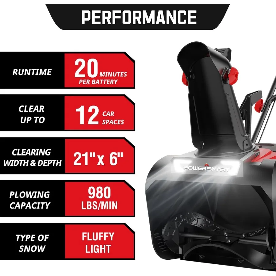 Беспроводная снегоочиститель 40 В, 21 дюйм, снегоочиститель, аккумулятор, аккумулятор и зарядное устройство в комплекте HB2421A