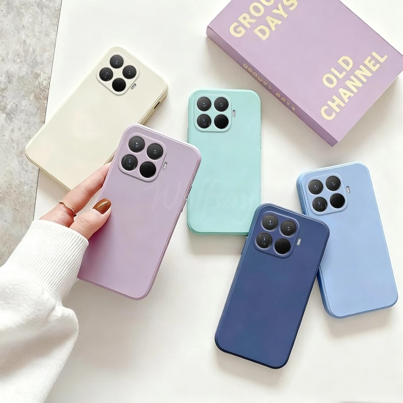 

Для Xiaomi 15T Pro Чехол Жидкий силиконовый простой резиновый чехол из ТПУ Xiaomi 15T Pro Чехол Защитный чехол для телефона Xiaomi 15T Pro Чехол