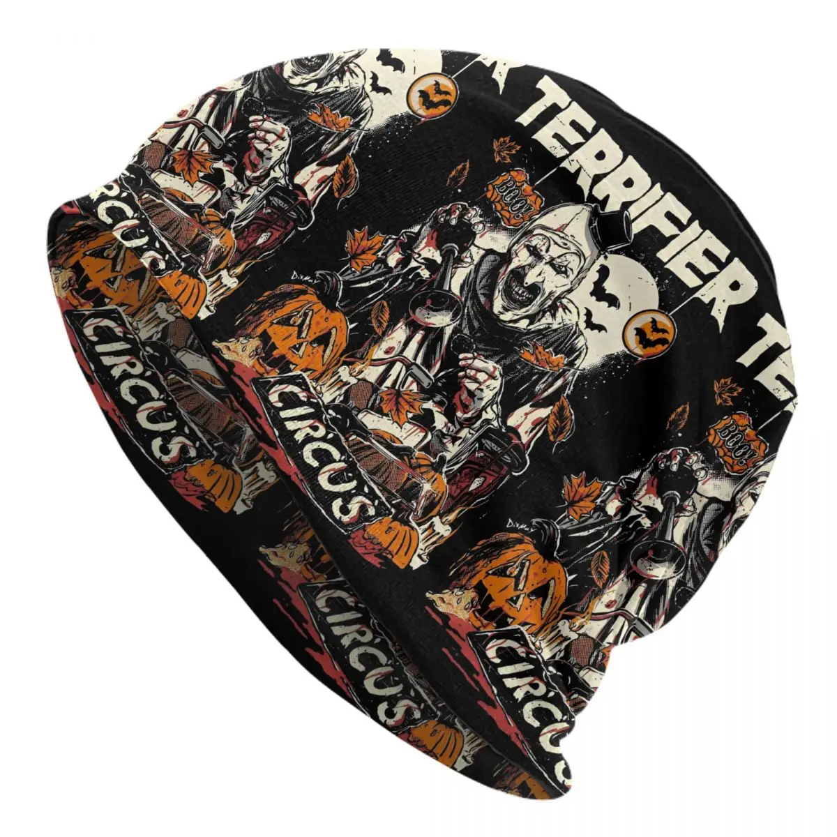 Terrifier Horror Movie Halloween Caps Art The Clown Cool Adult Outdoor Skullies Beanies Hat Spring Warm Head Wrap Bonnet Knitted