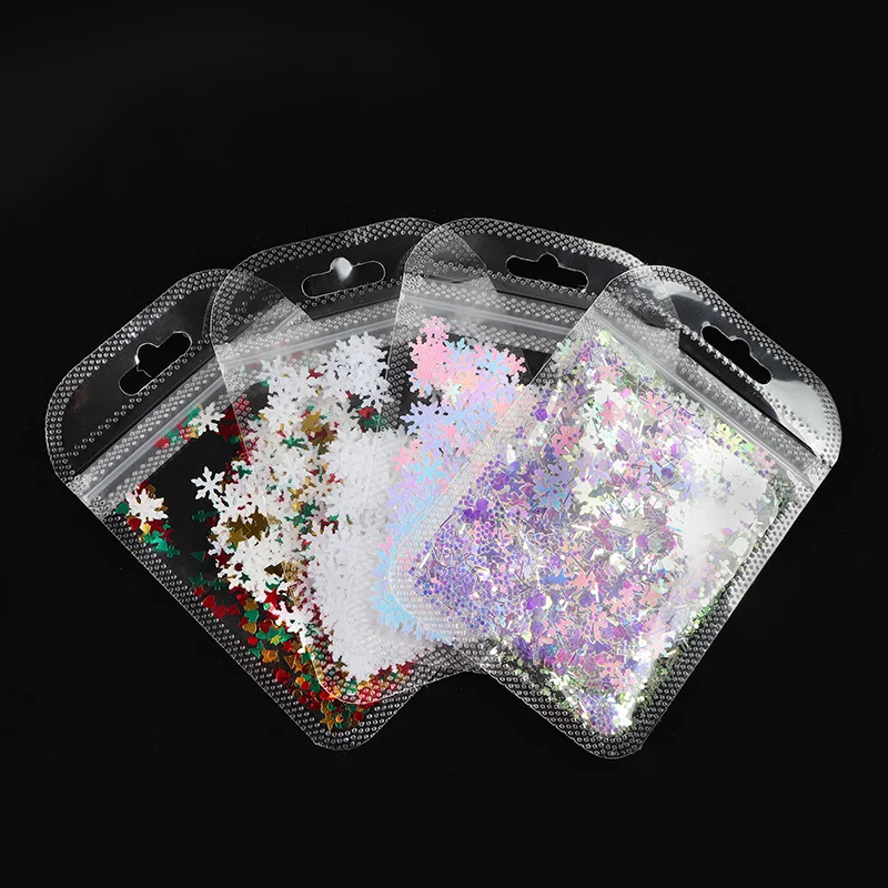 Christmas Holographic Resin Glitter Sequins Epoxy Resin Molds Filling Snowflake Paillettes DIY Silicone Mold Resin Craft Fillers