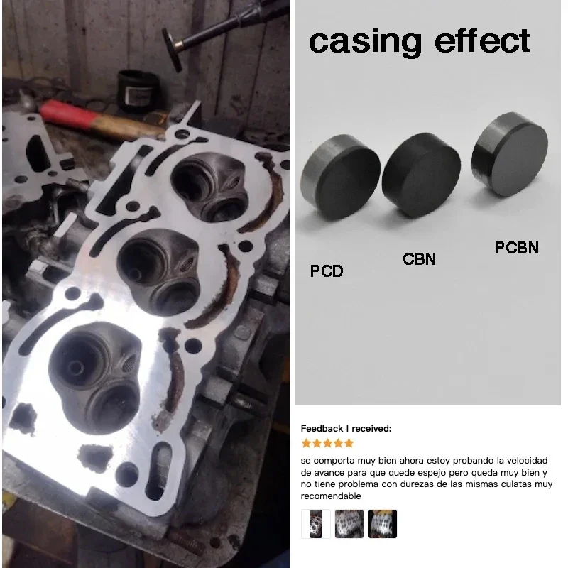 Inserções CBN sólidas da cabeça do cilindro Resurface 1/2 ''3/8'' fresas RNMN 0904 1207 placa giratória para ferro fundido aço endurecido