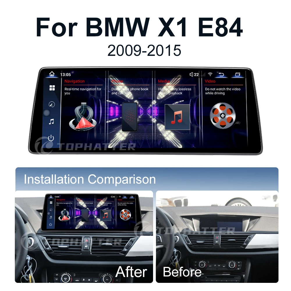 สำหรับ BMW X1 E84 2009-2015 12.8" 2.5D 2K วิทยุรถยนต์ Android 13 ไร้สาย CarPlay Android Auto GPS Navi DSP BT 5.0 เครื่องเล่นมัลติมีเดีย