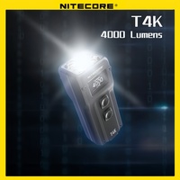 NITECORE T4K Keychain Flashlight 4000 Lumens Portable Flashlight 4 LEDs Super Bright Light Built-in Battery Using USB-C Charging