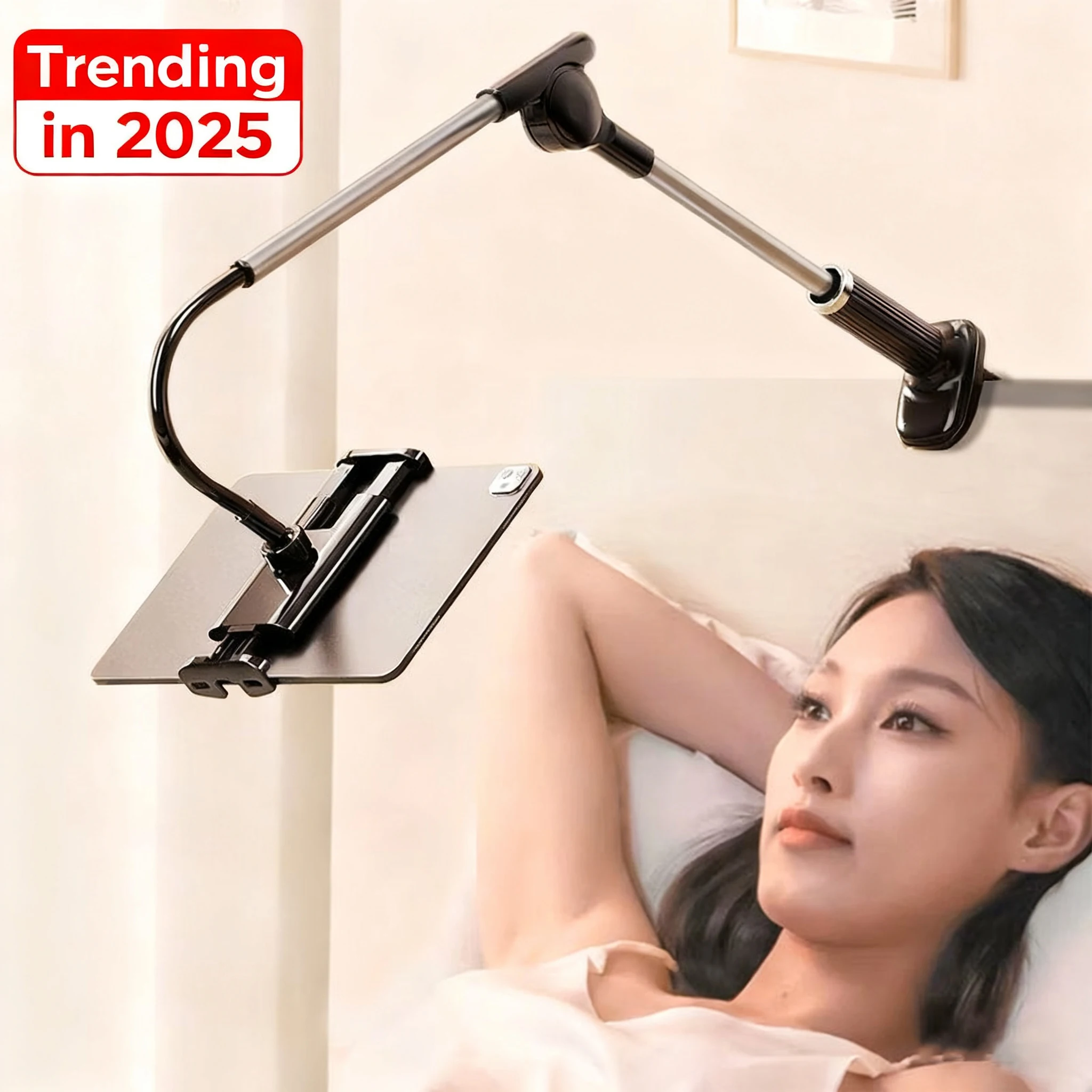 113hot 2025 New Trending Flexi Retractable Phone Holder 360° Rotating Lazy Cellphone Mount for Dropshipping, Bed & Desktop Use