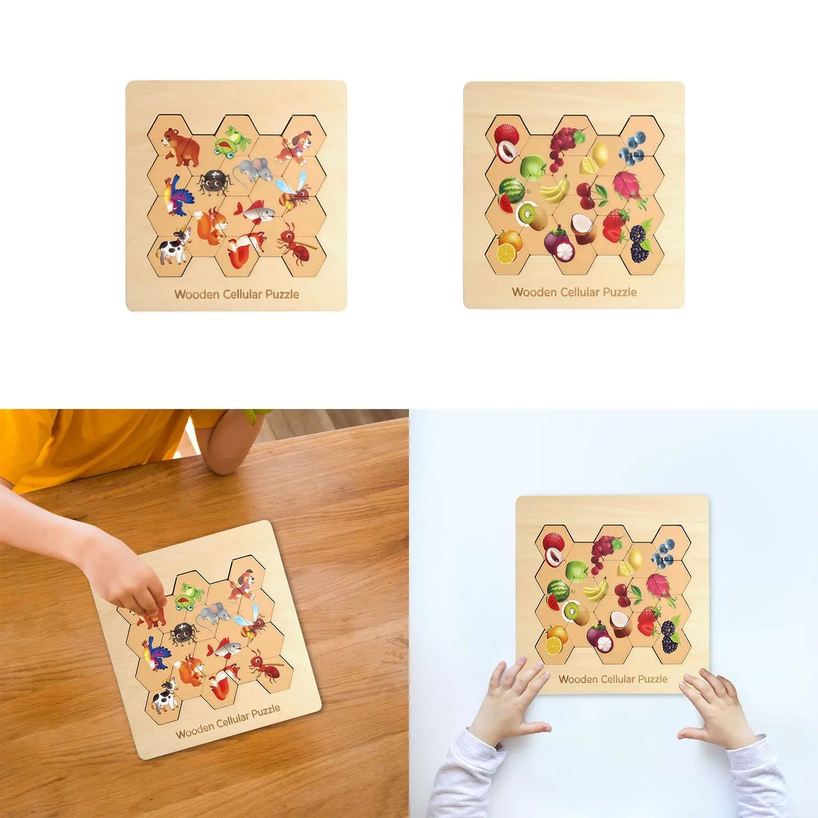 

Wooden Puzzle for Toddlers Enlightenment Educational Gift for Boys Girls Learning Developmental Children Wooden Toy for Kids