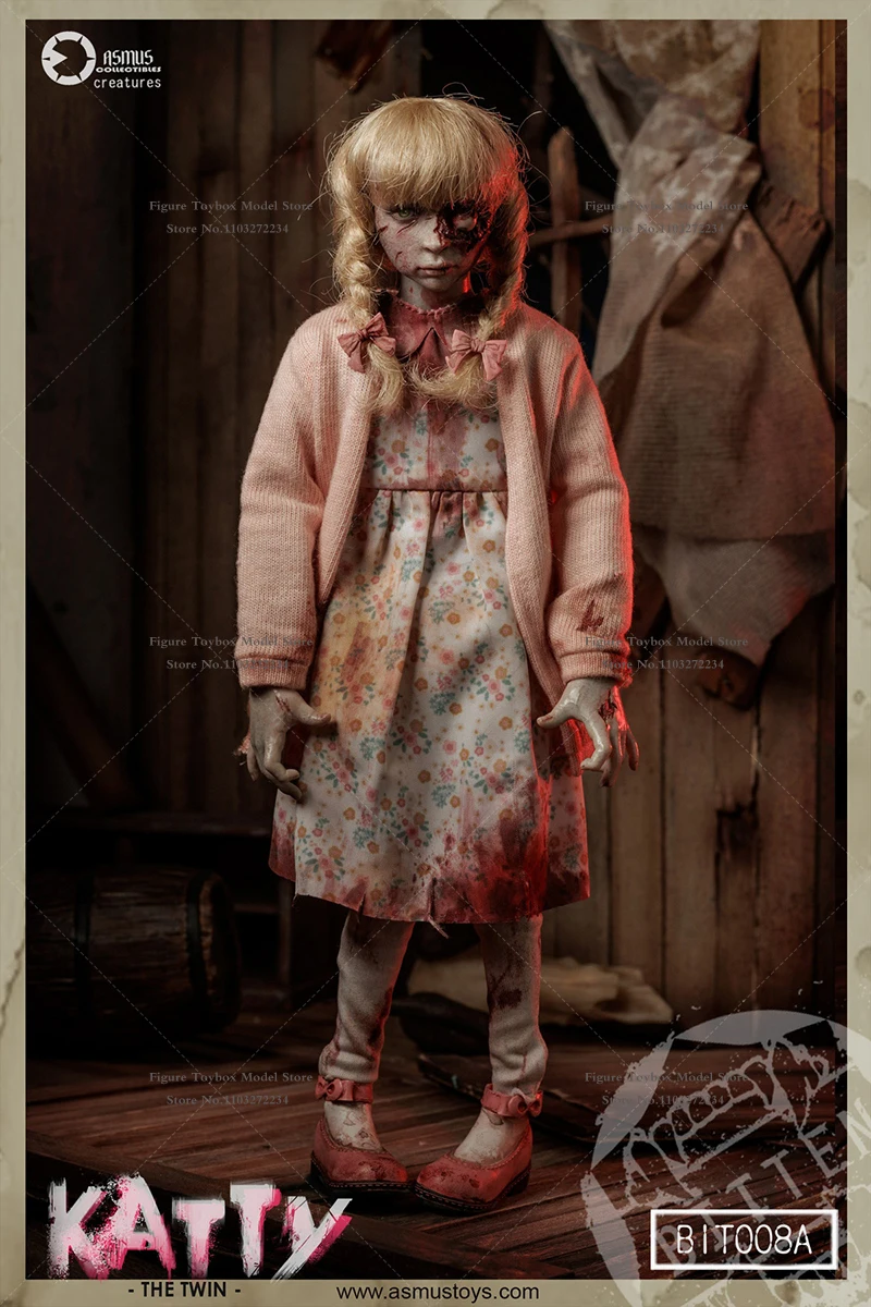 ASMUS TOYS BIT007A Chloe BIT008A Katty 1/6 Sangramento Zombie Girl Action Figure Pano de Sangue Móvel 12 "Conjunto Completo Modelo de Soldado