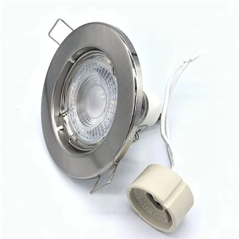 AS94-15X High Quality MR11 Bulb Holder Recessed LED Spotlights Frame Adjustable Ceiling Light Led Holders Cutout 45Mm