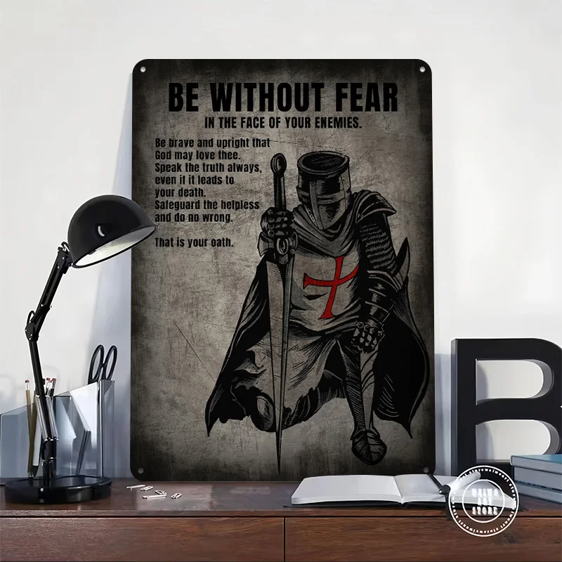 BE WITHOUT FEAR DARK Poster Customized Vintage Metal Signs Wall Art Retro Tin Plaque for Decoration Home Decorations Desk Decor