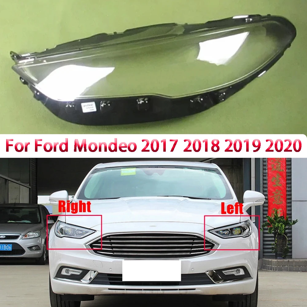 Para ford mondeo 2017 2018 2019 2020 frente farol capa transparente abajures lâmpada escudo máscaras farol sombra lente plexiglass