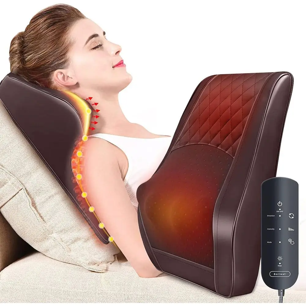 

Heated Shiatsu Massage Pillow for Neck, Back, and Legs - Ideal for Home, Office, and Car Use