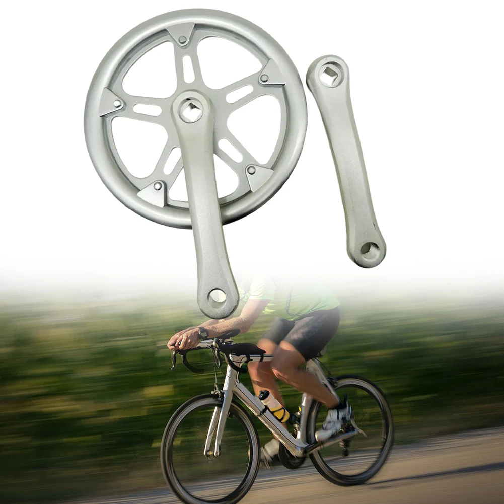 

AL6061 Aluminum Crankset Folding Bike Crankset Lightweight Crankset Suitable For Road Bikes 850g Weight Compatible With 8-10spd