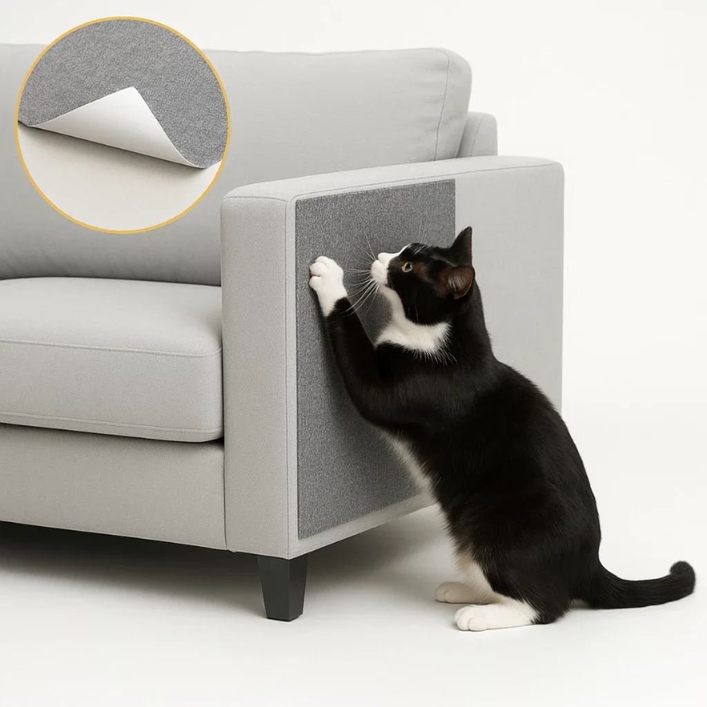 Arranhador Adesivo para Gato Protetor para Sofá e Cama Box - Carpete Premium