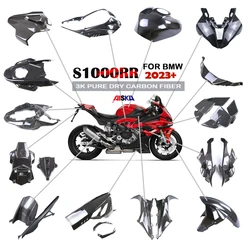 Motorcycle Accessories 3K Dry Carbon Fiber Fender Side Panel Fairing Kit Winglets Fuel Tank Guard For BMW S1000RR 2023 2024 2025