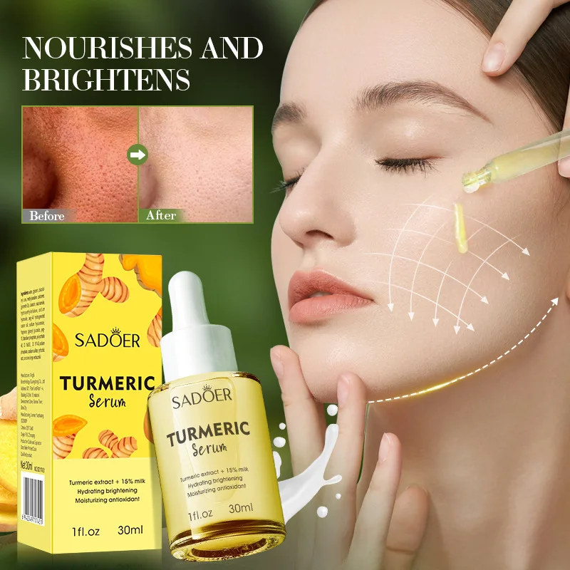 Turmeric Face Serum Whitening Dark Spot Remover Antioxidant Moisturizing Brightening Nourishing Anti wrinkle Facial Skin Care