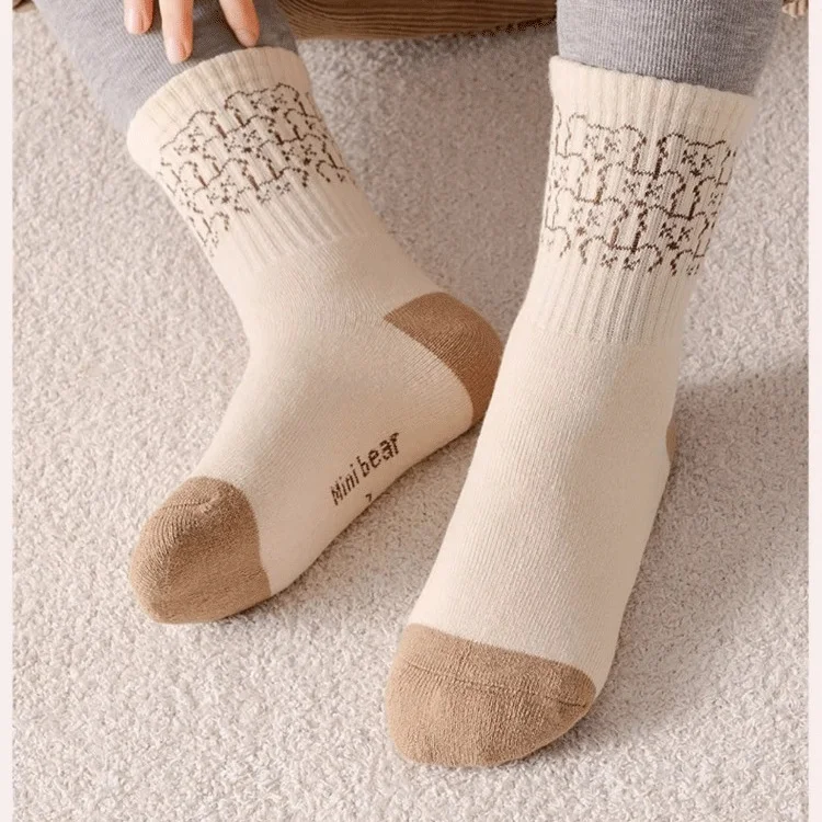 5 Paar Kindersocken Babysocken Winter Warme Socken Jungen Mädchen Thermosocken Kinder Dicke Plüschsocken – Detail 5