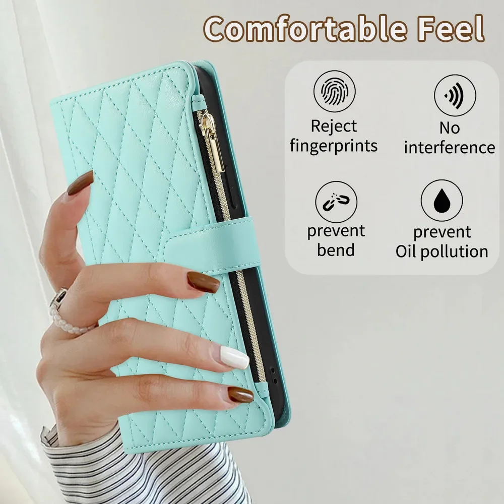 For Xiaomi Redmi Note 13 Pro Plus 5G Zipper Crossbody Leather Wallet Case For Redmi Note 12S 11S 11 S 10S 13 12 10 Pro Funda image 5