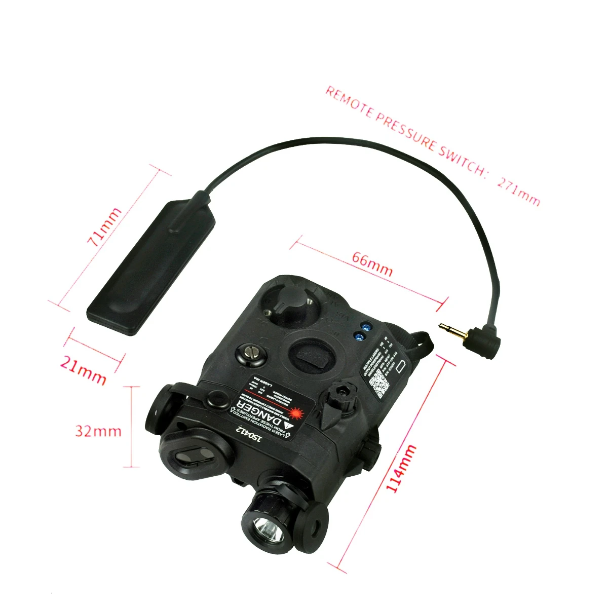 Airsoft PEQ PEQ-15 PEQ15 Laser Taktisches Rot-Grün-IR-Fülllicht LED Stroboskop Jagd-Scout-Licht für Gewehr AR15 M4 AK47 – Detail 6