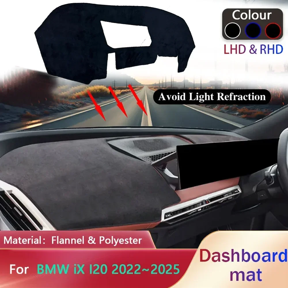 Для BMW iX I20 Sport M70 2022 ~ 2025 вкладыш противоскользящий коврик с защитой от ультрафиолета солнцезащитный коврик Dashmat ковер аксессуары автомобильная накладка на приборную панель
