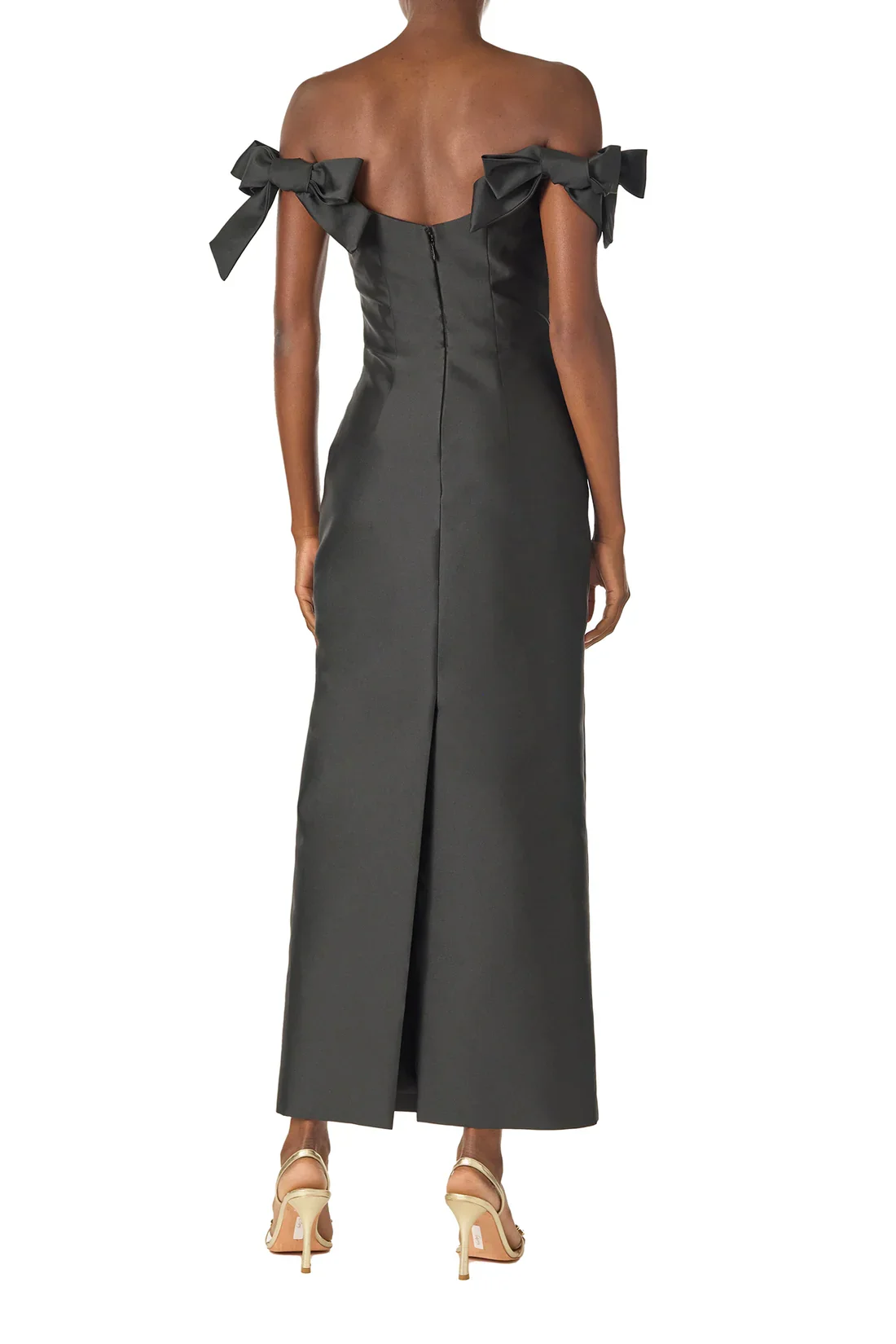 Maßgeschneiderte kurze schwarze Taft-Abendkleider mit Rüschen/Schlitz فسات Precios 1923 Knöchellanges Ballkleid für Frauen