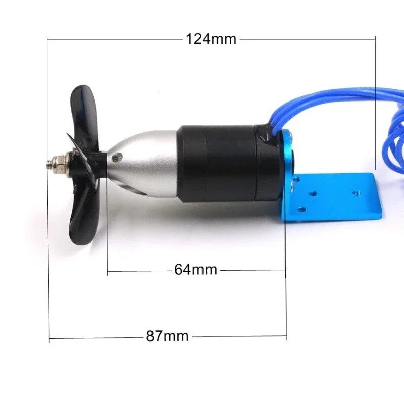 Underwater Thruster DC Electric Brushless Electric Regulating 2.4KG Thrust Rear Blade Waterproof Motor