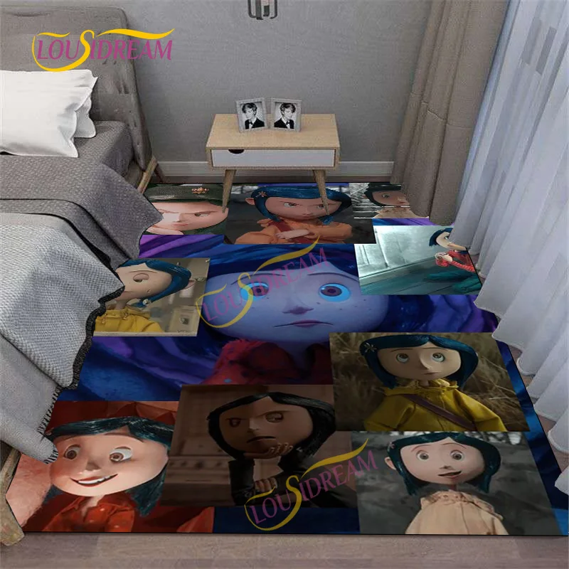 Coraline & the Secret Door Rug Kitchen Mat Bedroom Door Rug Living Room Computer chair area carpet  children game Soft mat