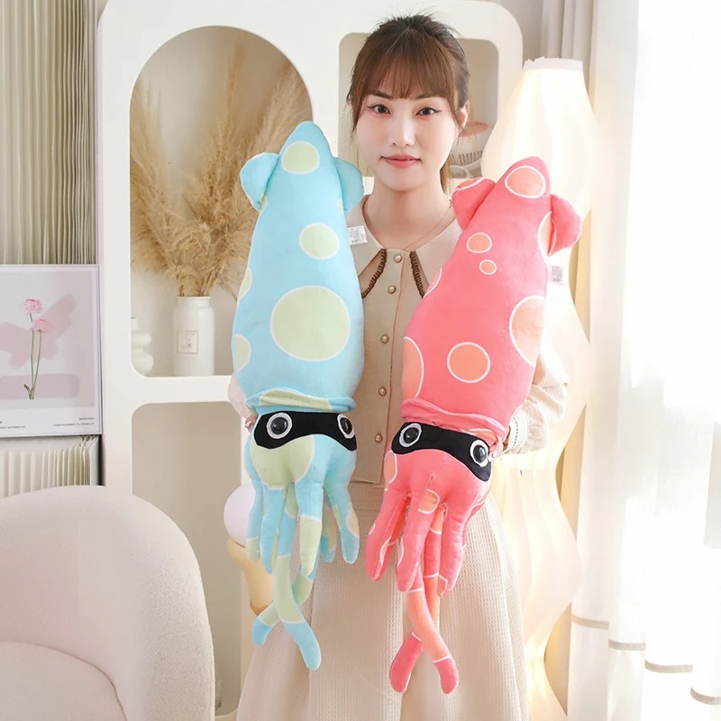 60/76cm Squid Plush Toy Stuffed Sea Animal Cuttlefish Pillow Cute Simulation Soft Octopus Doll friend Toys Gift